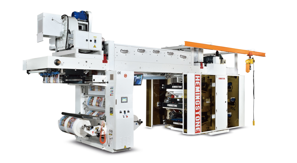 High Speed Central Impression Printing Press with Doctor Blade Chamber System with Fixed Type Rewind & Unwind