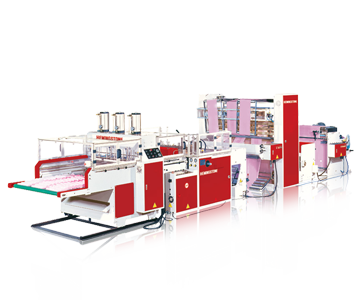 Super High Speed 3 Lines T-shirt Bag Making Machine With Hot Slitting & Servo-Drive System