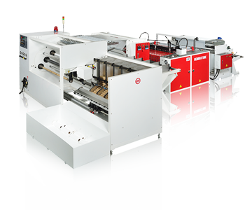 高速5线底封整卷制造机含热分条系统, 印刷电眼及自动卷取换芯机构